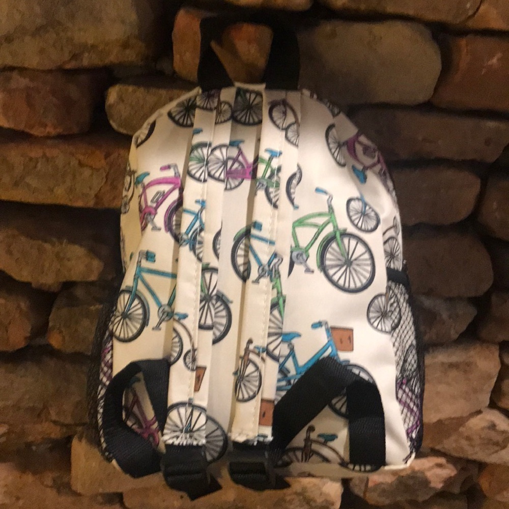 Small Bicycle Print Backpack - Picture 5 of 8
